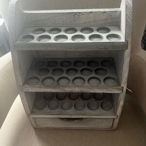 Essential Oils Storage Rack, Wooden Nail Polish Display Holder Organizer.